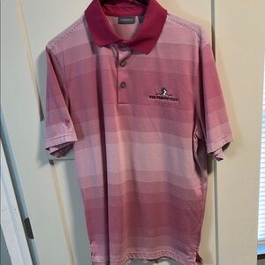 Men's Pink Striped Polo Shirt